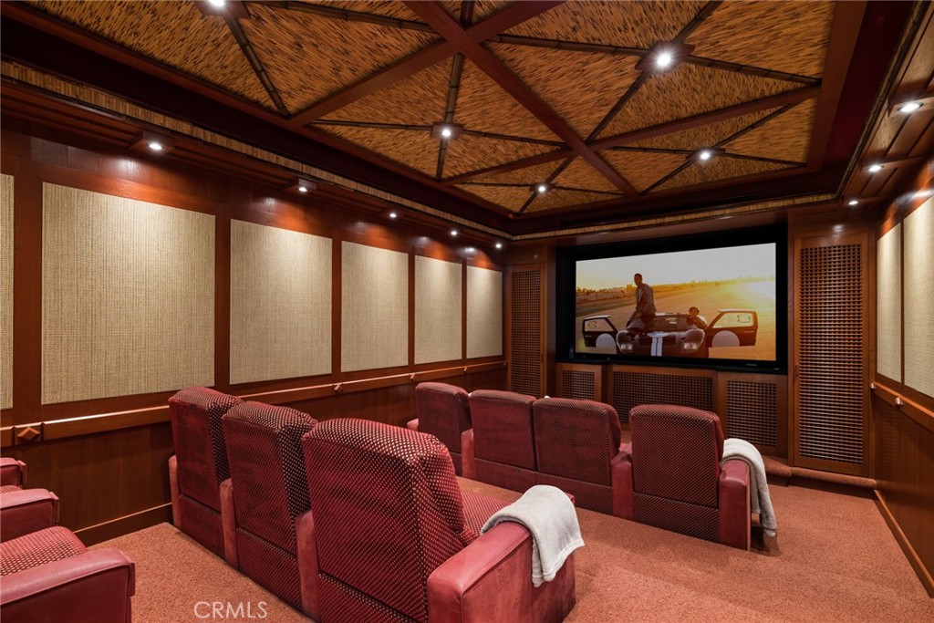 Private cinema at 100 Rockledge Road, Laguna Beach Private cinema at 100 Rockledge Road, Laguna Beach