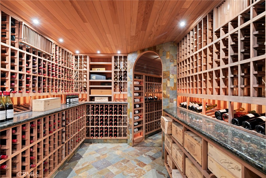 Wine cellar at 100 Rockledge Road, Laguna Beach Wine cellar at 100 Rockledge Road, Laguna Beach