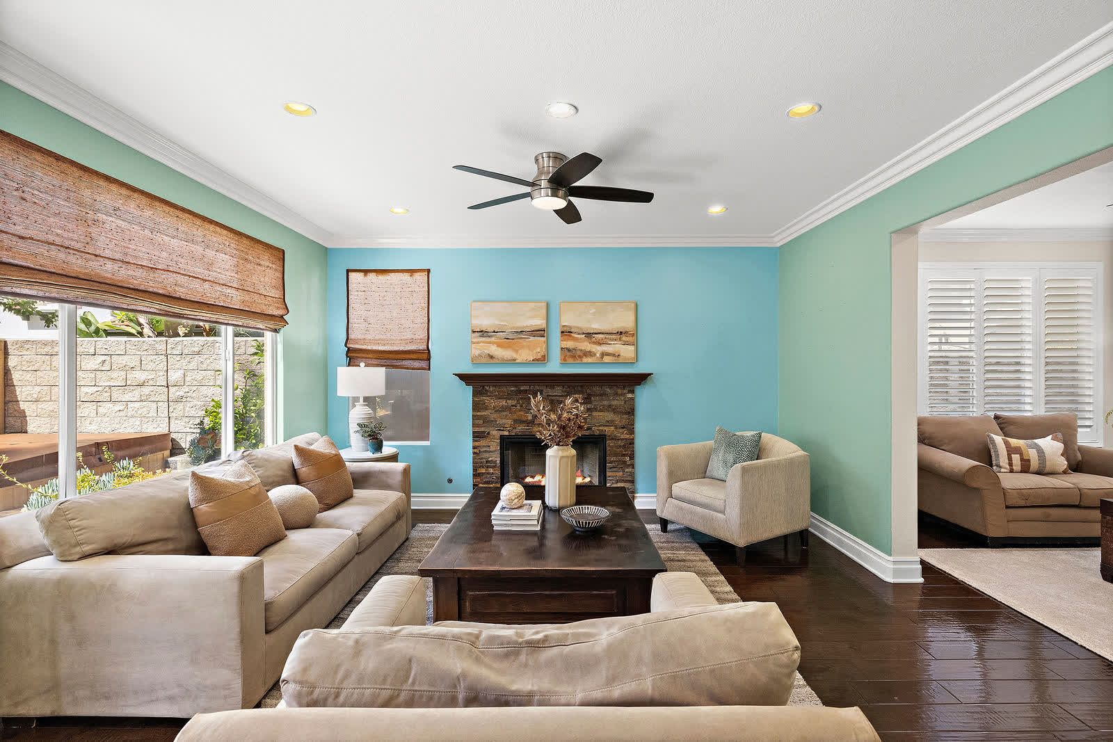 Family room seating area open to the rest of the floor at 5 Lyon Ridge, Aliso Viejo