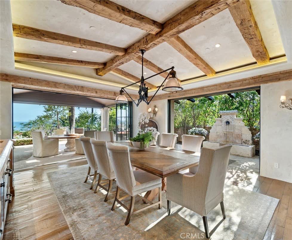 Dining room with an ocean outlook at 15 Montage Way, Laguna Beach Dining room with an ocean outlook at 15 Montage Way, Laguna Beach