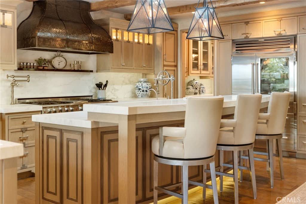 Kitchen range wall with a range hood at 15 Montage Way, Laguna Beach Kitchen range wall with a range hood at 15 Montage Way, Laguna Beach