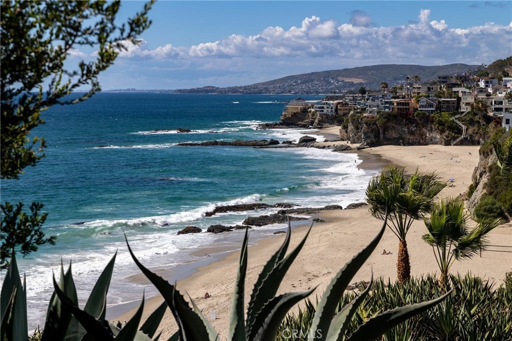 The sandy cove and coastline below the property at 32229 Coast Hwy, Laguna Beach The sandy cove and coastline below the property at 32229 Coast Hwy, Laguna Beach