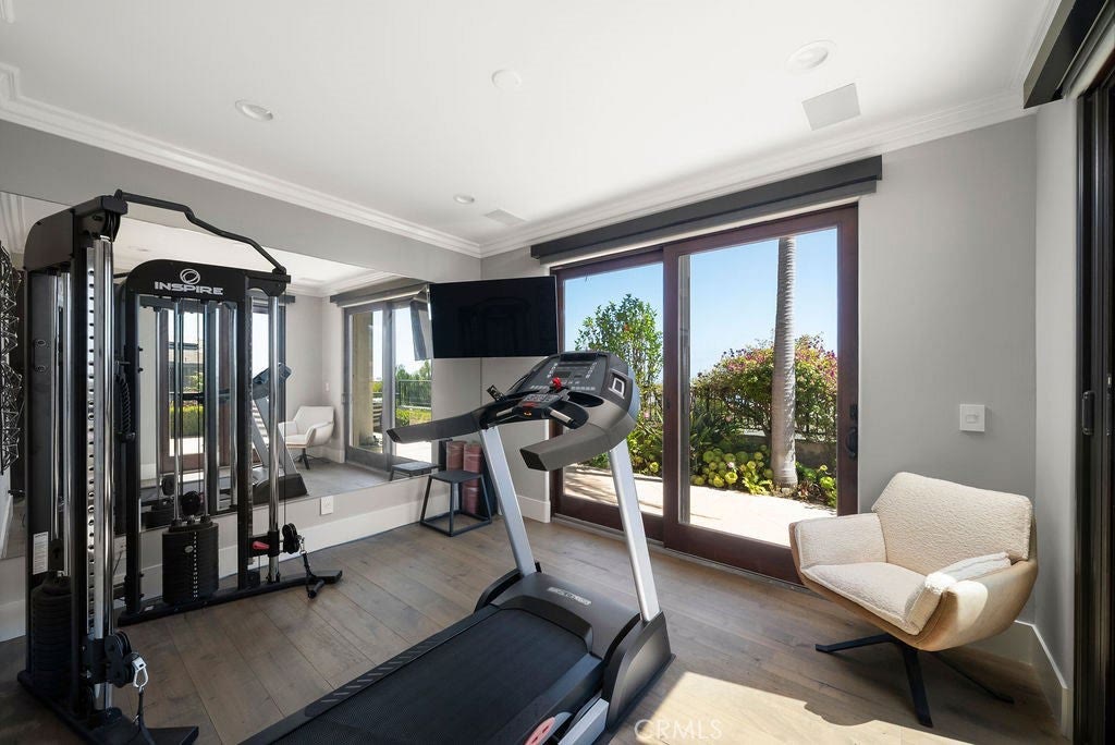 Flexible room fitted as a gym at 740 Bolsana Drive, Laguna Beach
